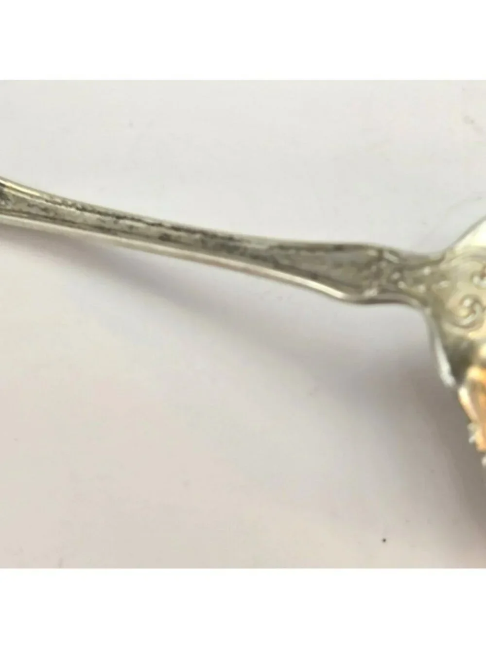 Vintage Sterling Silver Gravy Ladle Ornate Monogrammed Floral Handle 6